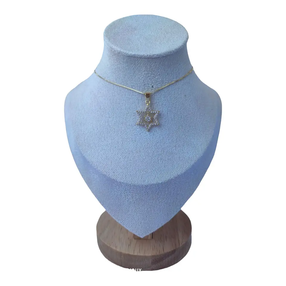Collar estrellas circones de plata 925 bañado en oro de 18 k 1