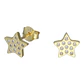 Aro estrellas circones de plata 925 bañado en oro de 18 k - Miniatura 1