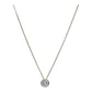 Collar circón punto de luz 8 mm de plata 925 bañado en oro de 18 k - Miniatura 2