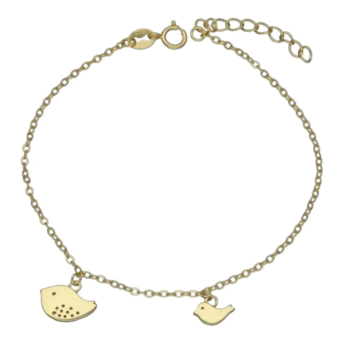 Pulsera mama hijo de plata 925 bañada en oro 18 k. 2