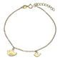 Pulsera mama hijo de plata 925 bañada en oro 18 k. - Miniatura 2