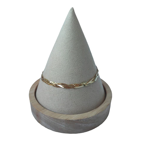 Pulsera cinta trenzasa de plata 925 bañada en oro de 18 k