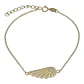 Pulsera ala circones de plata 925 bañada en oro 18 k - Miniatura 2