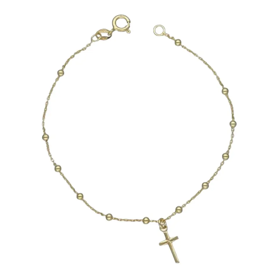 Pulsera denario de plata 925 bañada en oro de 18 k 2