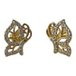 Aro mariposa circones de plata 925 bañados en oro de 18 k - Miniatura 3