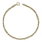 Pulsera doble Singapur de plata 925 bañada en oro de 18 k - Miniatura 2