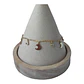 Pulsera media luna circones de plata 925 bañada en oro de 18 k - Miniatura 1