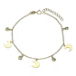 Pulsera media luna circones de plata 925 bañada en oro de 18 k - Miniatura 2