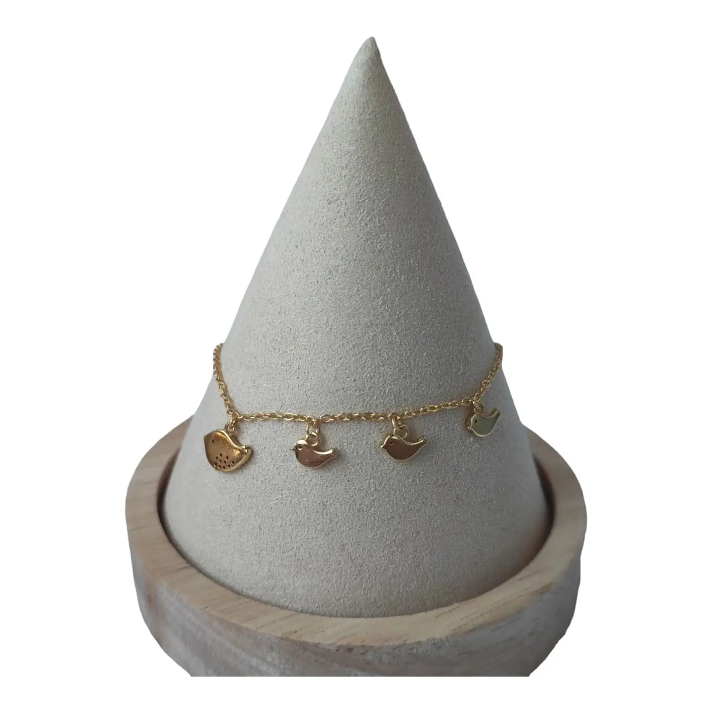 Pulsera mama 3 hijos de plata 925 bañada en oro 18 k 1