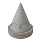 Tobillera luna estrella flor circones de plata 925 bañada en oro 18 k - Miniatura 2
