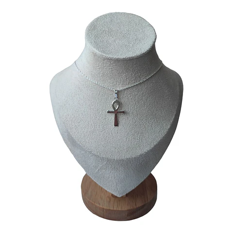 Cadena con colgante cruz egipcia de plata 925