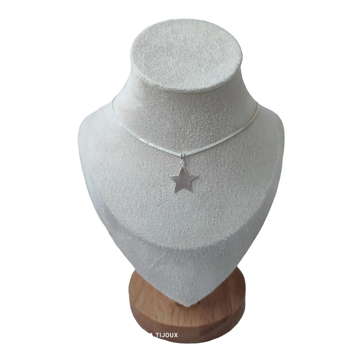 Cadena con colgante estrella satinada de plata 925 1