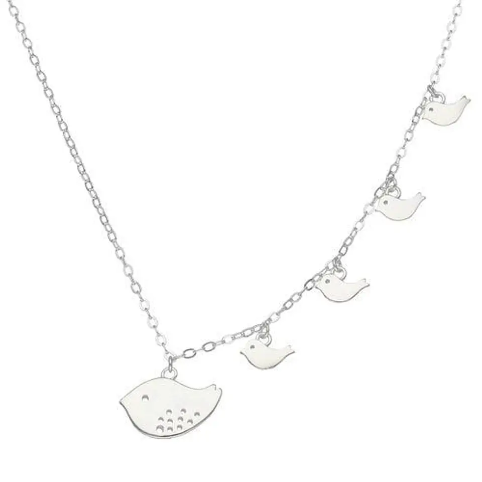 collar familia mama 4 hijos de plata s925 1