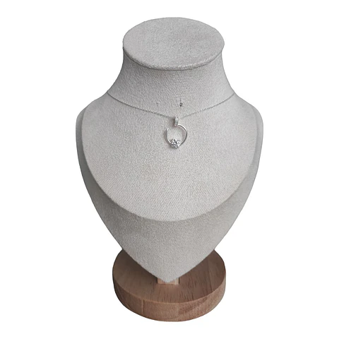 collar semi circulo con circones de plata s925