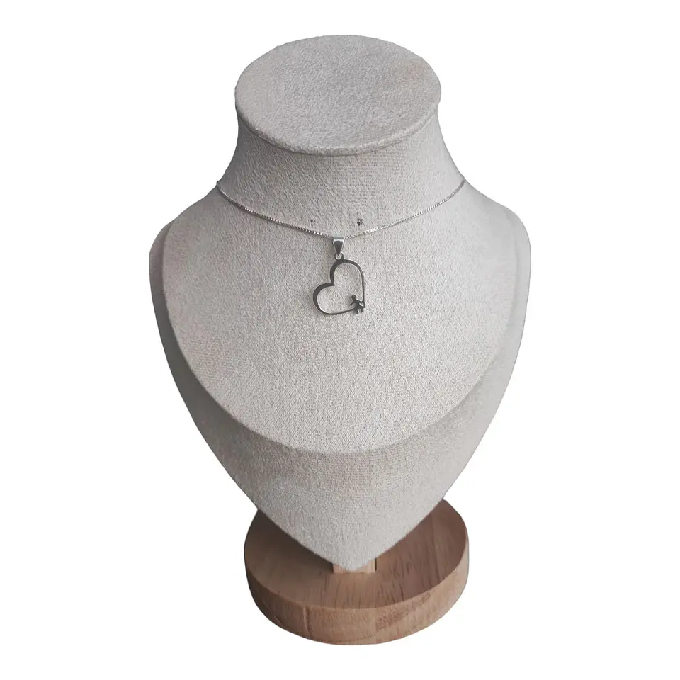 collar corazon niña de plata esterlina s925 1