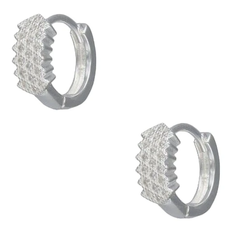 Argollas huggie circones 12mm de plata 925