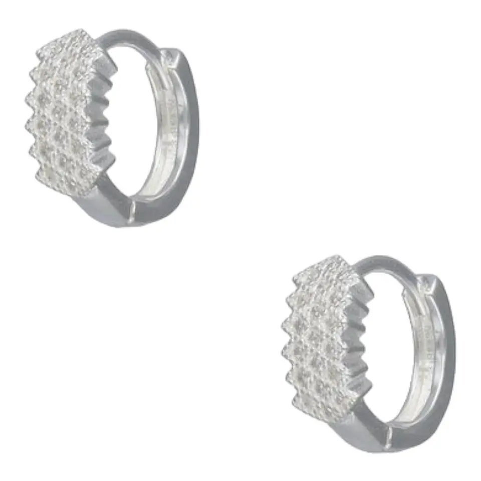 Argollas huggie circones 12mm de plata 925 1
