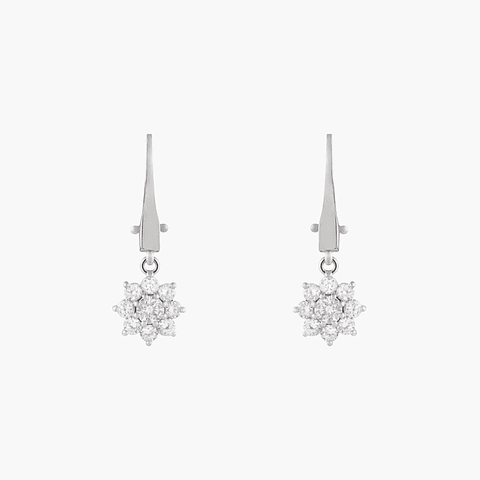 Pendientes Diamantes Pavé en Flor