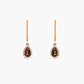 Pendientes Gota Cuarzo Ahumado Con Diamantes - Miniatura 1