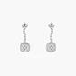 Pendientes Largos Con Diamantes Cuadrados - Miniatura 1