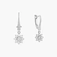 Pendientes Diamantes Pavé en Flor - Miniatura 2