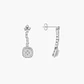 Pendientes Largos Con Diamantes Cuadrados - Miniatura 2