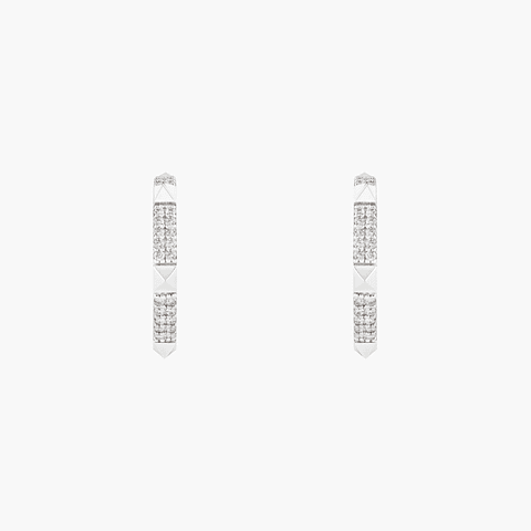 Argollas Diamante Pave Con Piramides