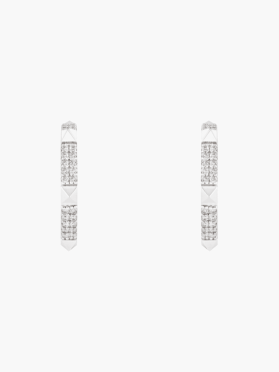 Argollas Diamante Pave Con Piramides 1