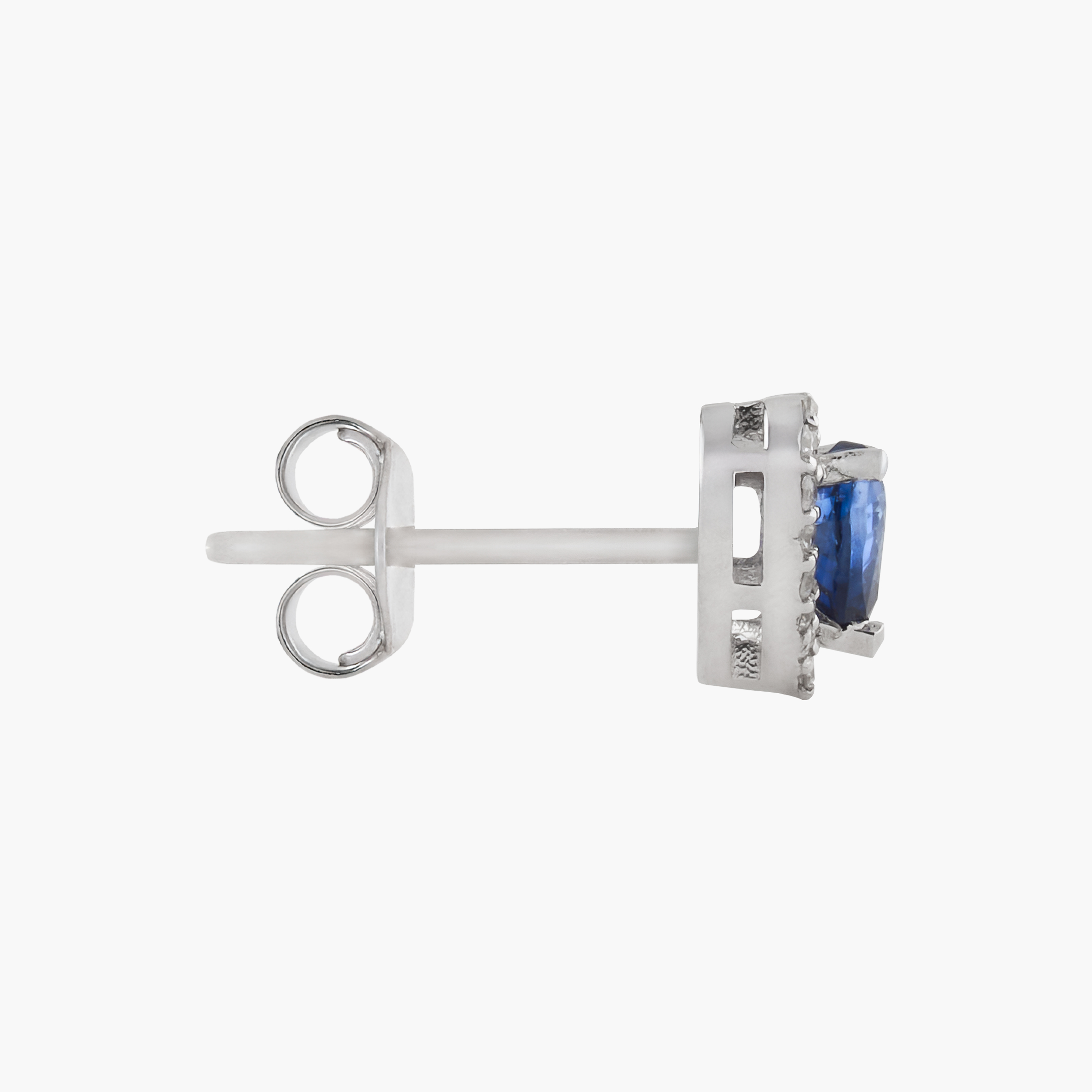Aros Zafiro Corazon Con Diamantes 3