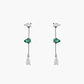 Pendientes Diamantes-Esmeralda Intercaladas - Miniatura 1