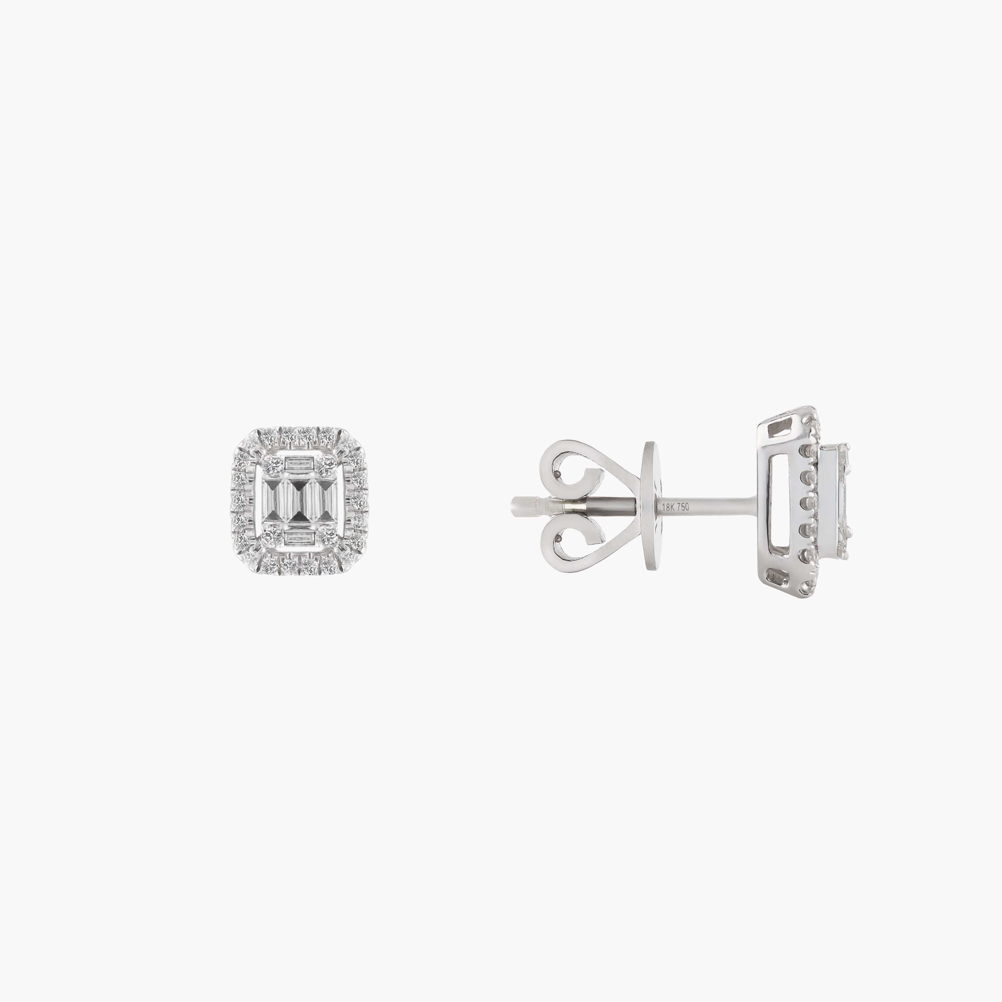 Aros  Diamantes Tipo Botton 2