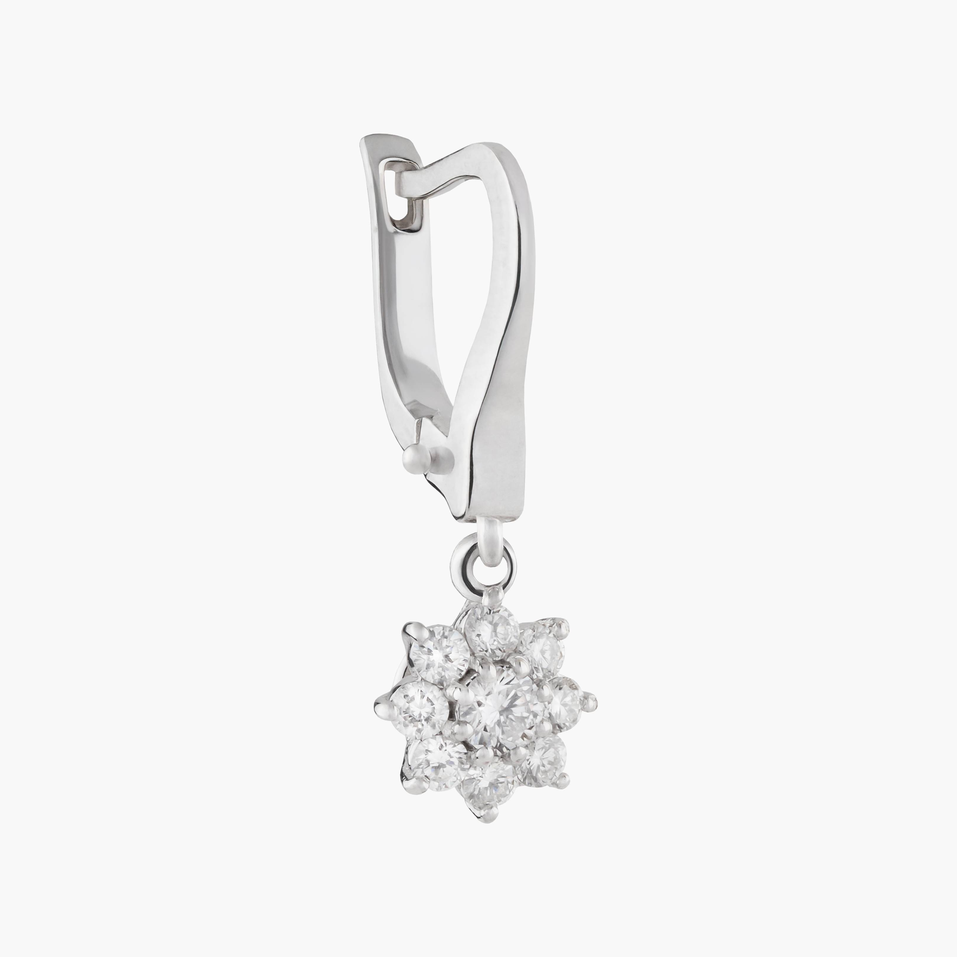 Pendientes Diamantes Pavé en Flor 3