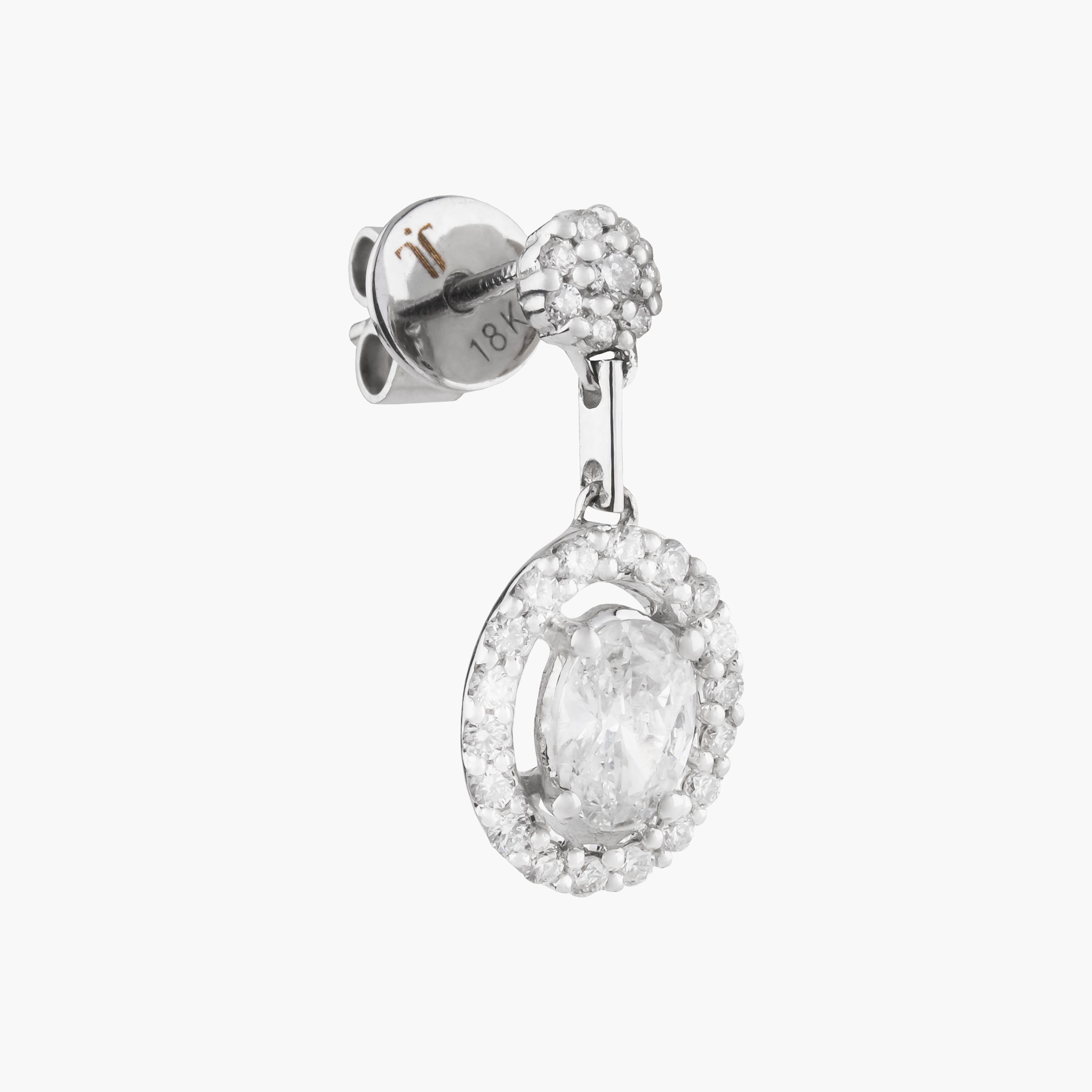 Pendientes Diamante Ovalados En Halo 3