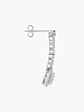 Pendientes Largos Con Diamantes Cuadrados - Miniatura 3