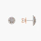 Aros Racimo  Diamantes En Oro Blanco- Rosa - Miniatura 2