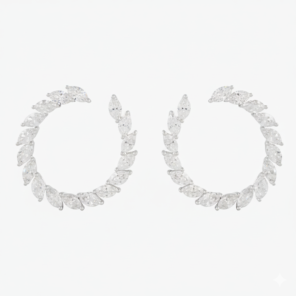 Aros Diamantes Leaf Circle 1