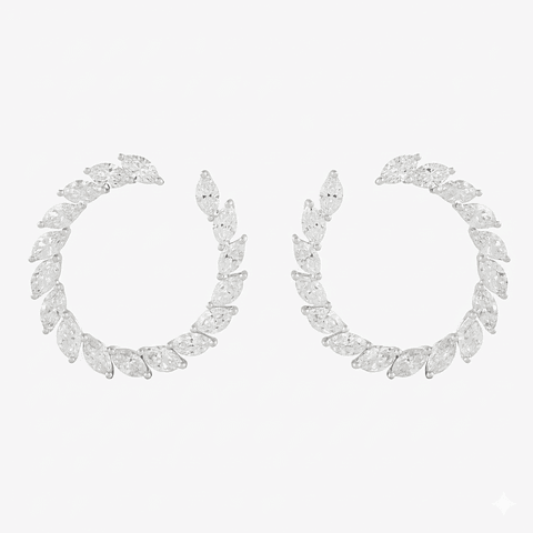 Aros Diamantes Leaf Circle