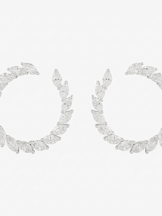 Aros Diamantes Leaf Circle 1