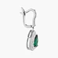 Pendientes Gotas Verde Intenso Con  Diamantes - Miniatura 3