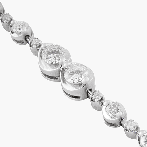 Pulsera Tenis Con Diamantes En Degrade