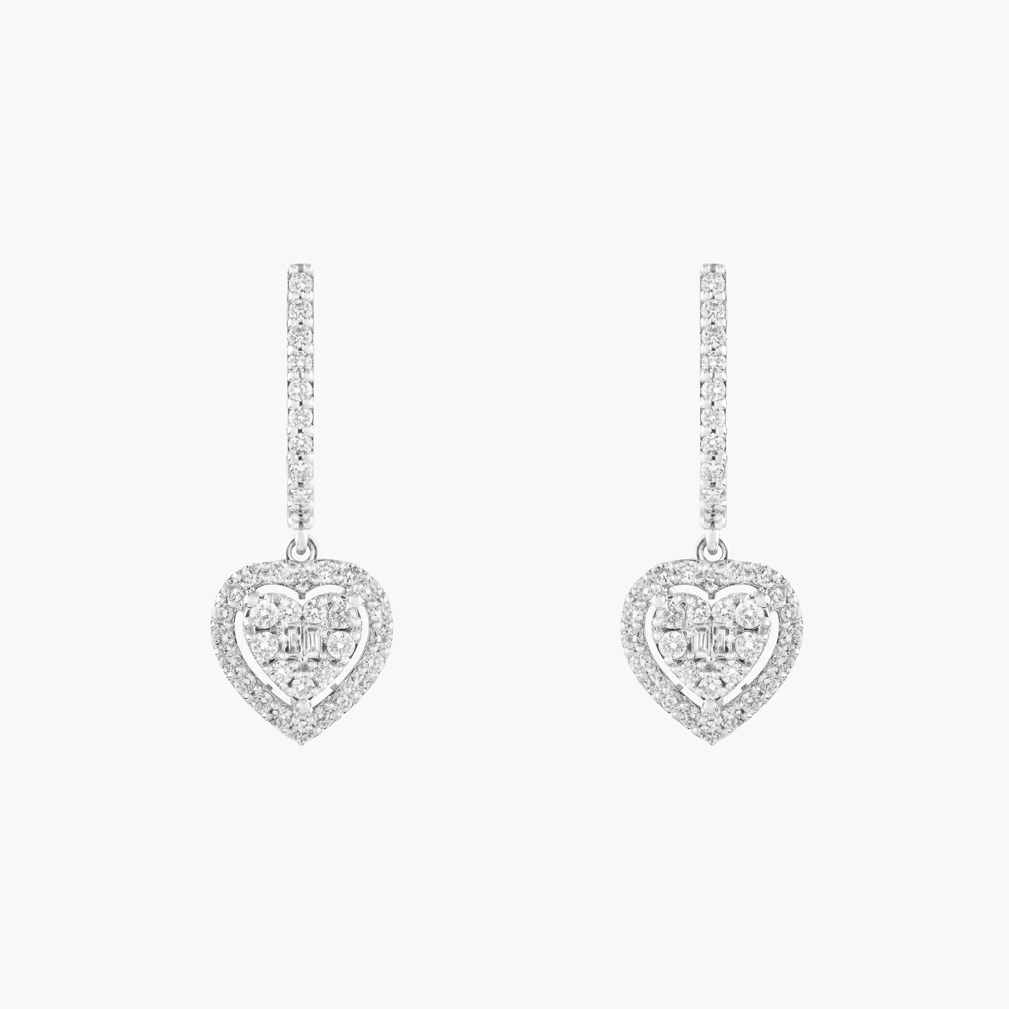 Pendientes Diamantes En Corazón 1