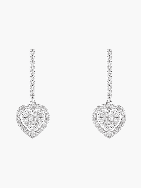 Pendientes Diamantes En Corazón 1