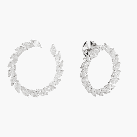 Aros Diamantes Leaf Circle