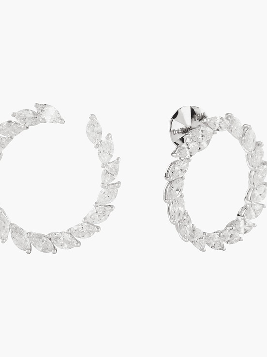 Aros Diamantes Leaf Circle 2