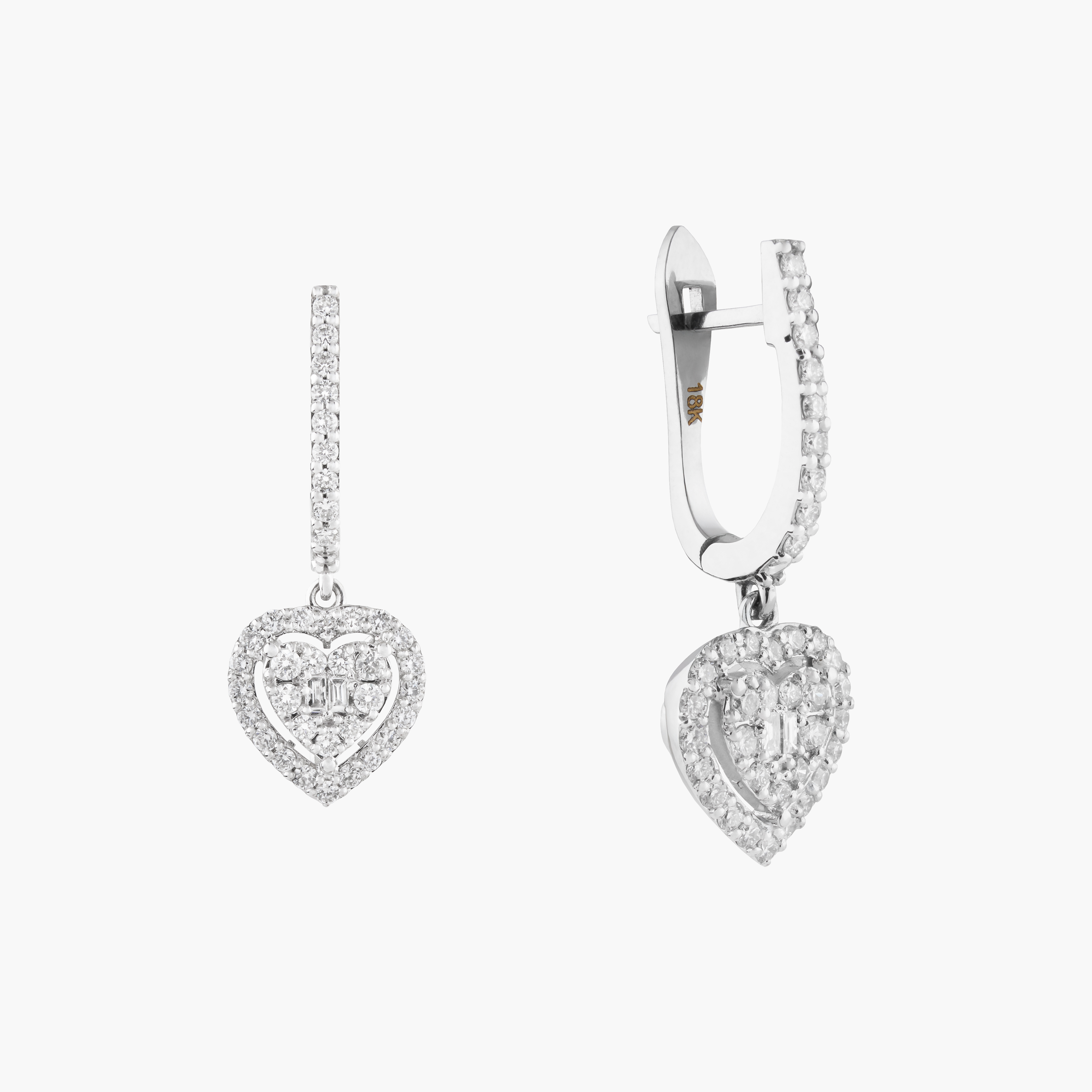 Pendientes Diamantes En Corazón 2