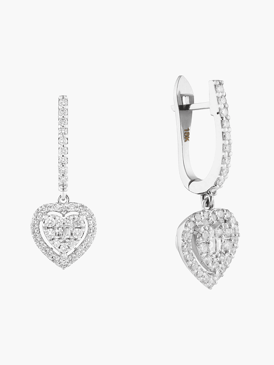 Pendientes Diamantes En Corazón 2