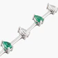 Pulsera  Diamantes-Esmeraldas Intercaladas - Miniatura 2