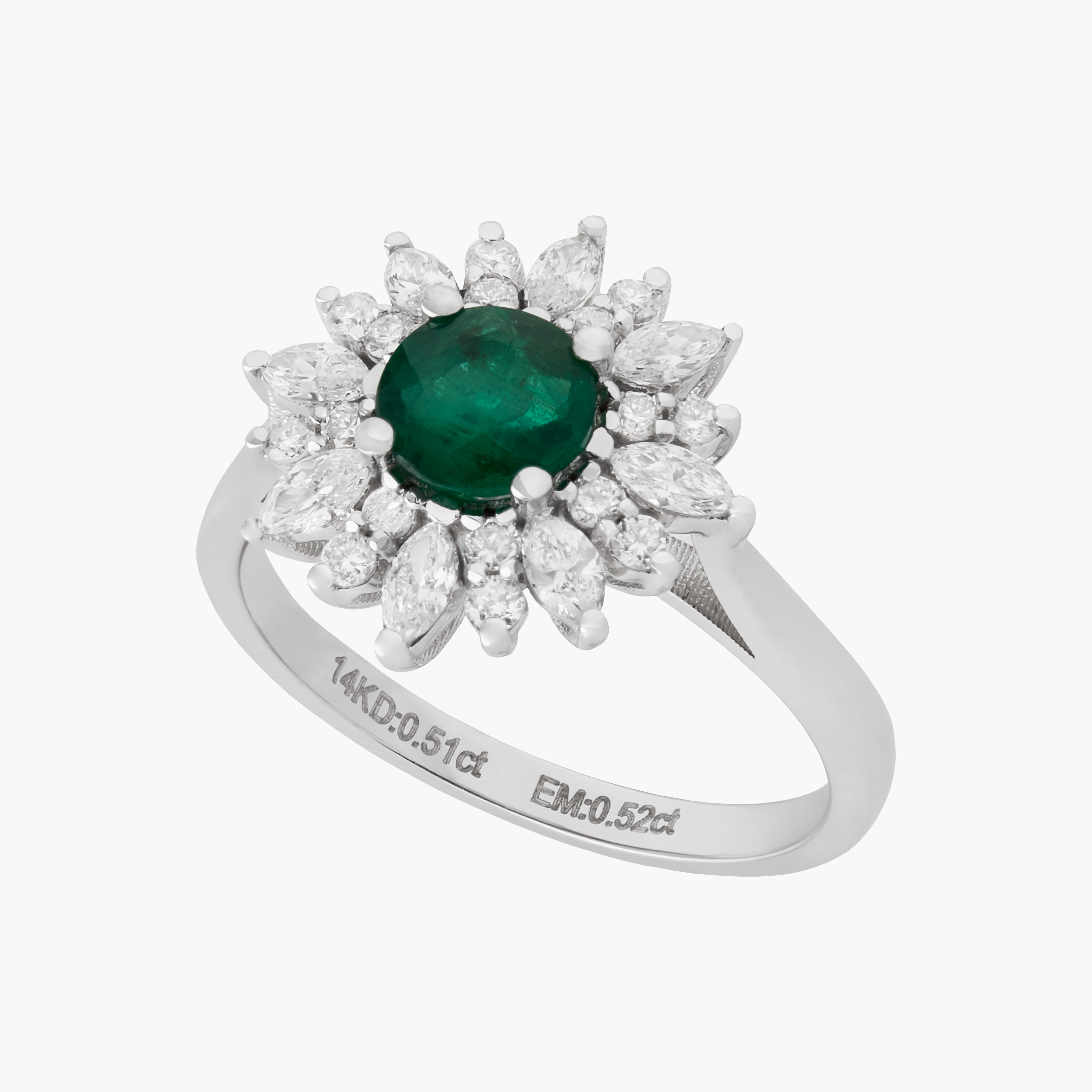 Anillo Esmeralda Y Diamantes 1