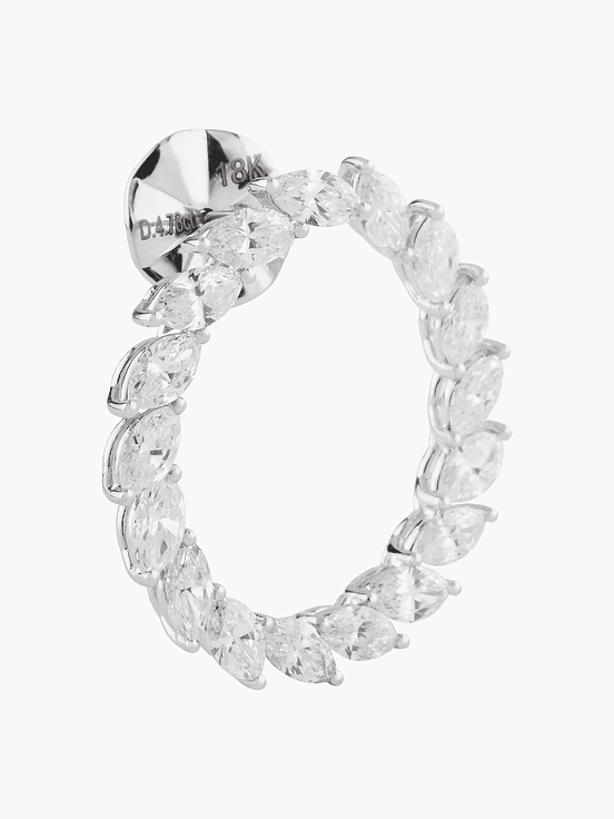 Aros Diamantes Leaf Circle 3