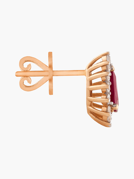 Aros Rubíes En Pera Con Halo 3